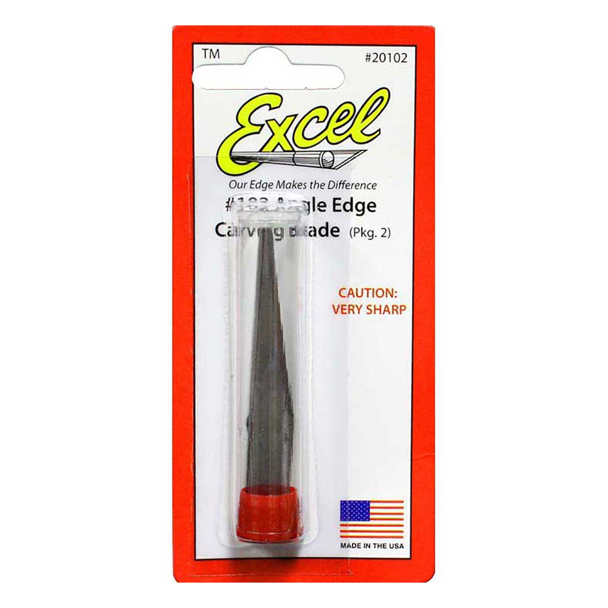 Excel 20102 #102 Angle Edge Carving Blades - USA - 2pc