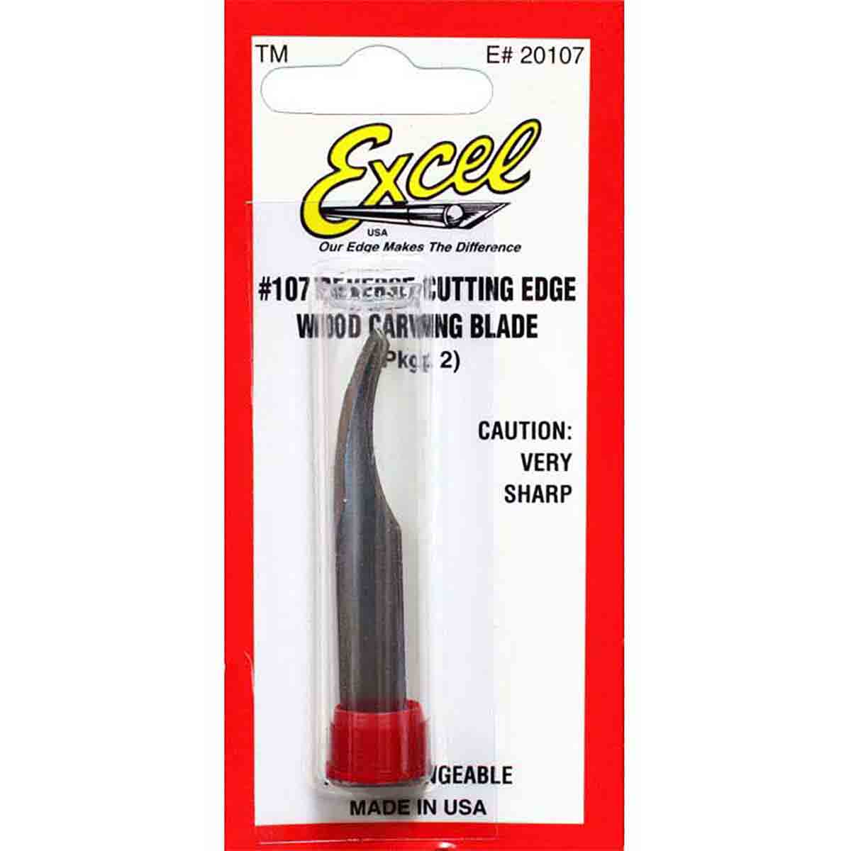 Excel 20107 #107 Convex Carving Blades - USA - 2pc