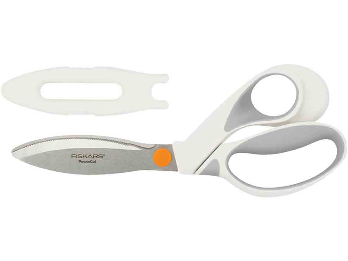 Fiskars 179900-1002 PowerCut Scissors Cut Thick Materials - 9 inch