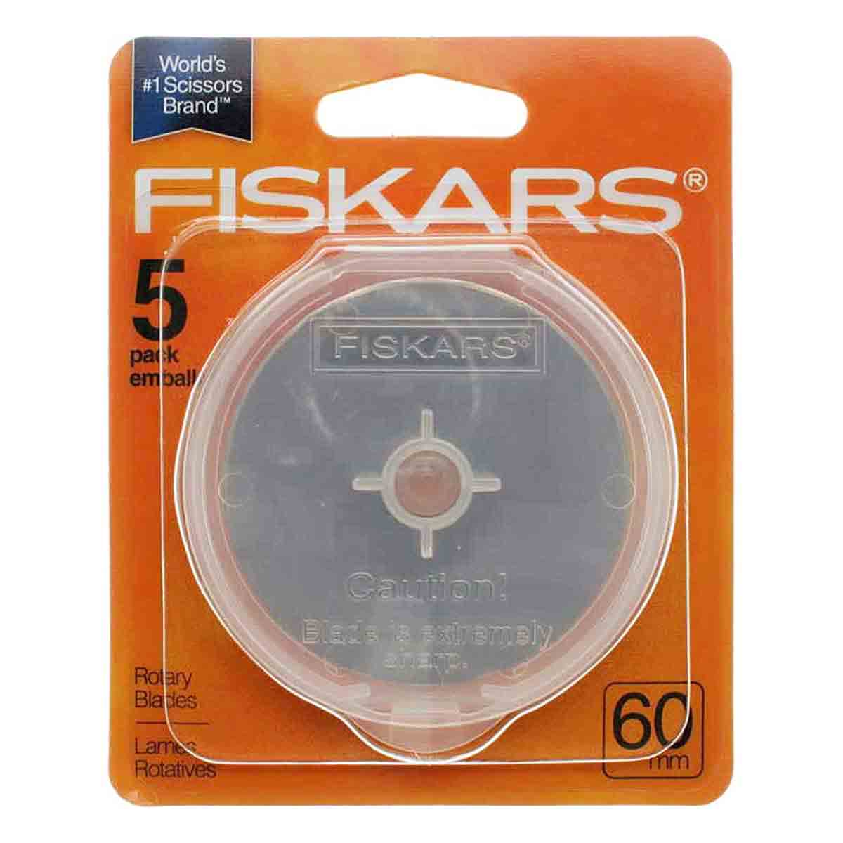 60mm Rotary Cutting Blades - Fiskars 193730-1004 - 5pc