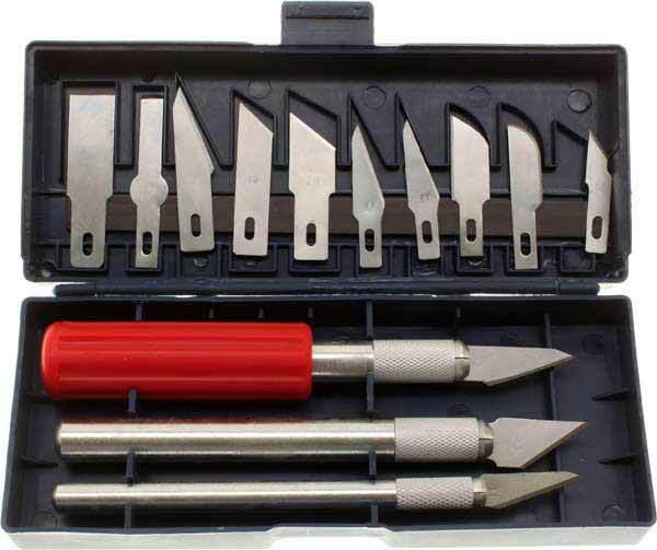 Hobby Knife Set with Metal Blade Holders - 16pc