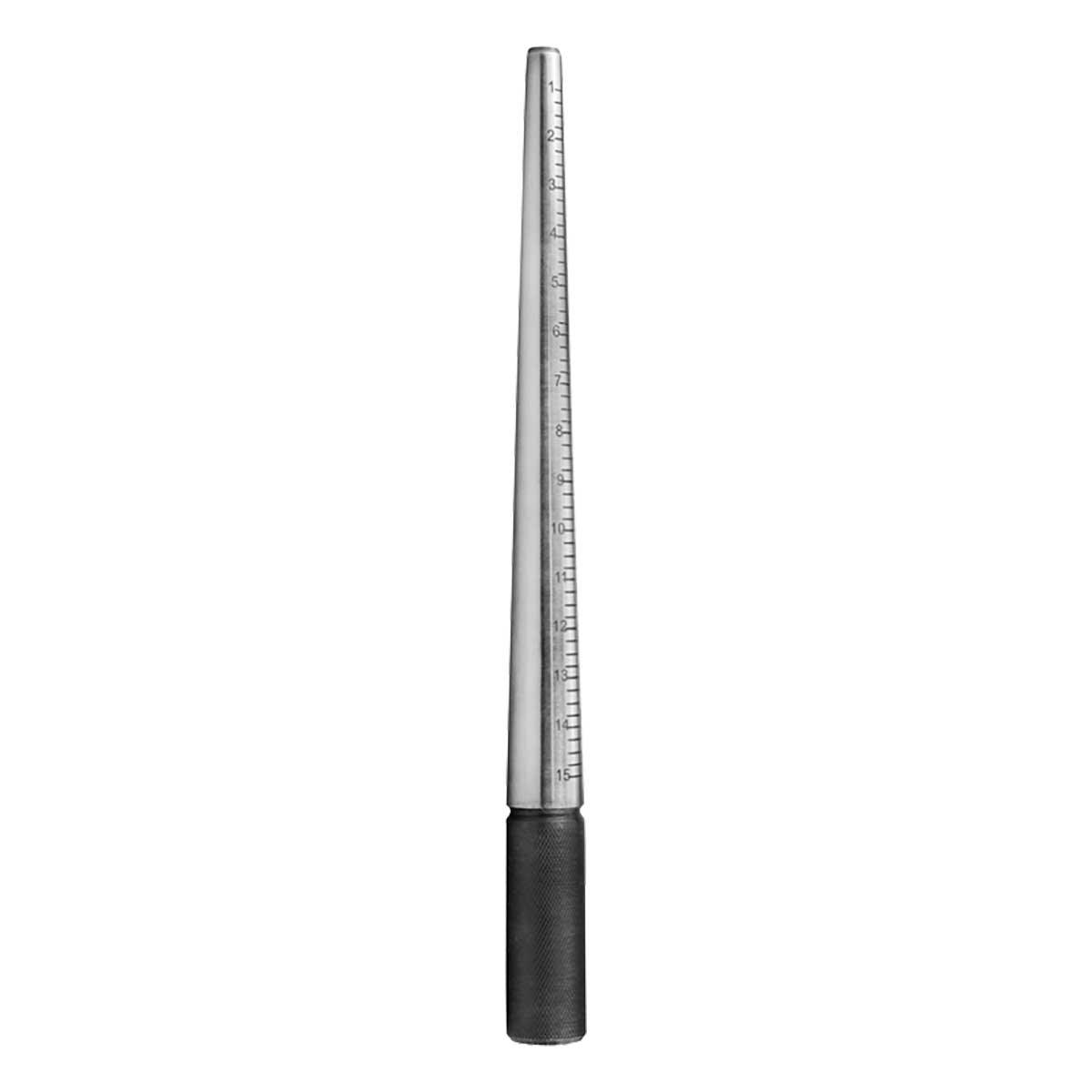 Ring Mandrel with Ring Sizes - Grooved - Solid Steel