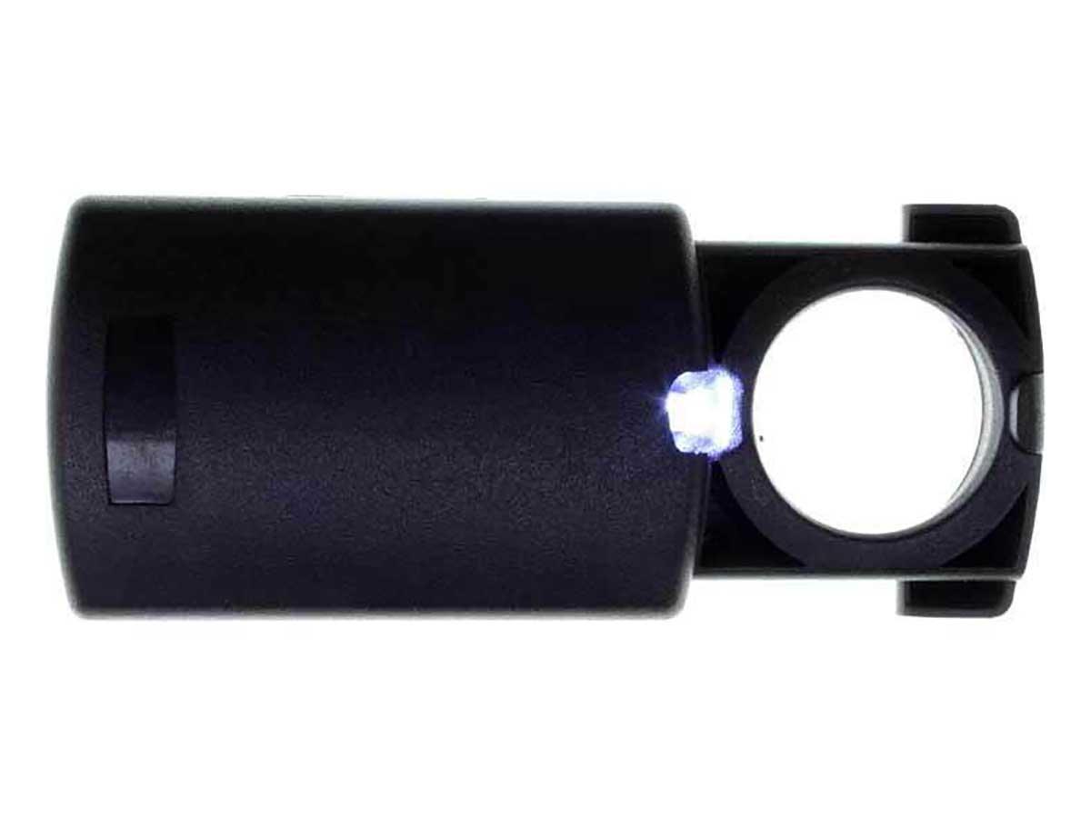 21mm 10x-36D Illuminated Black Sliding Jewelers Loupe