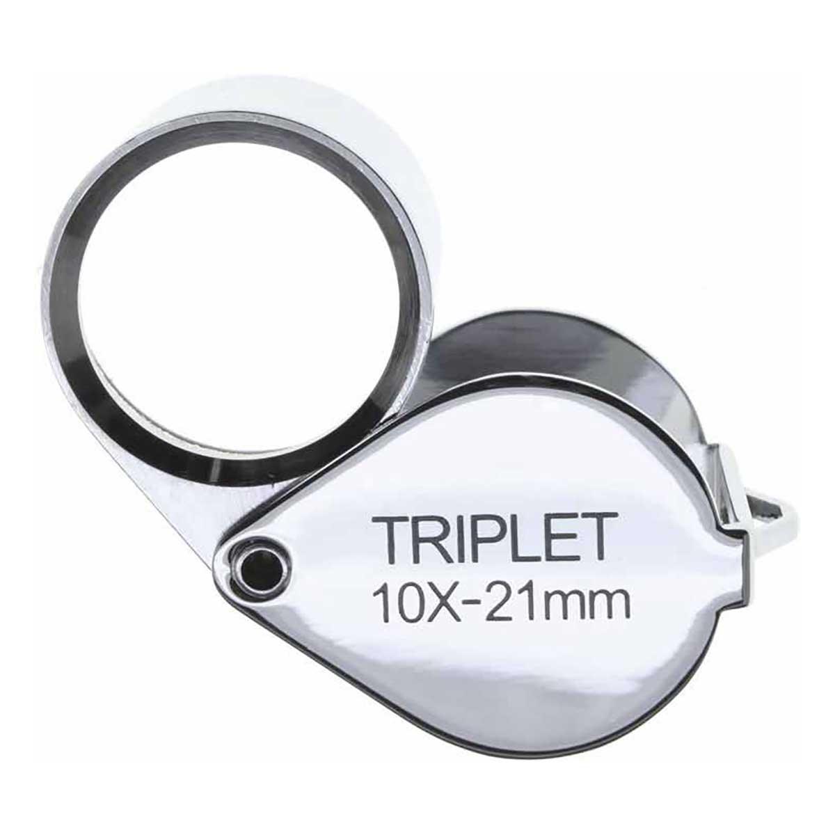 21mm 10x Triplet Chrome Teardrop Jewelers Loupe