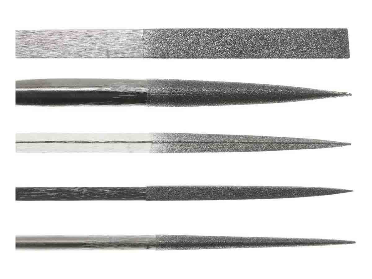 10pc 160mm/6.25 inch 150 Grit Diamond Needle File Set