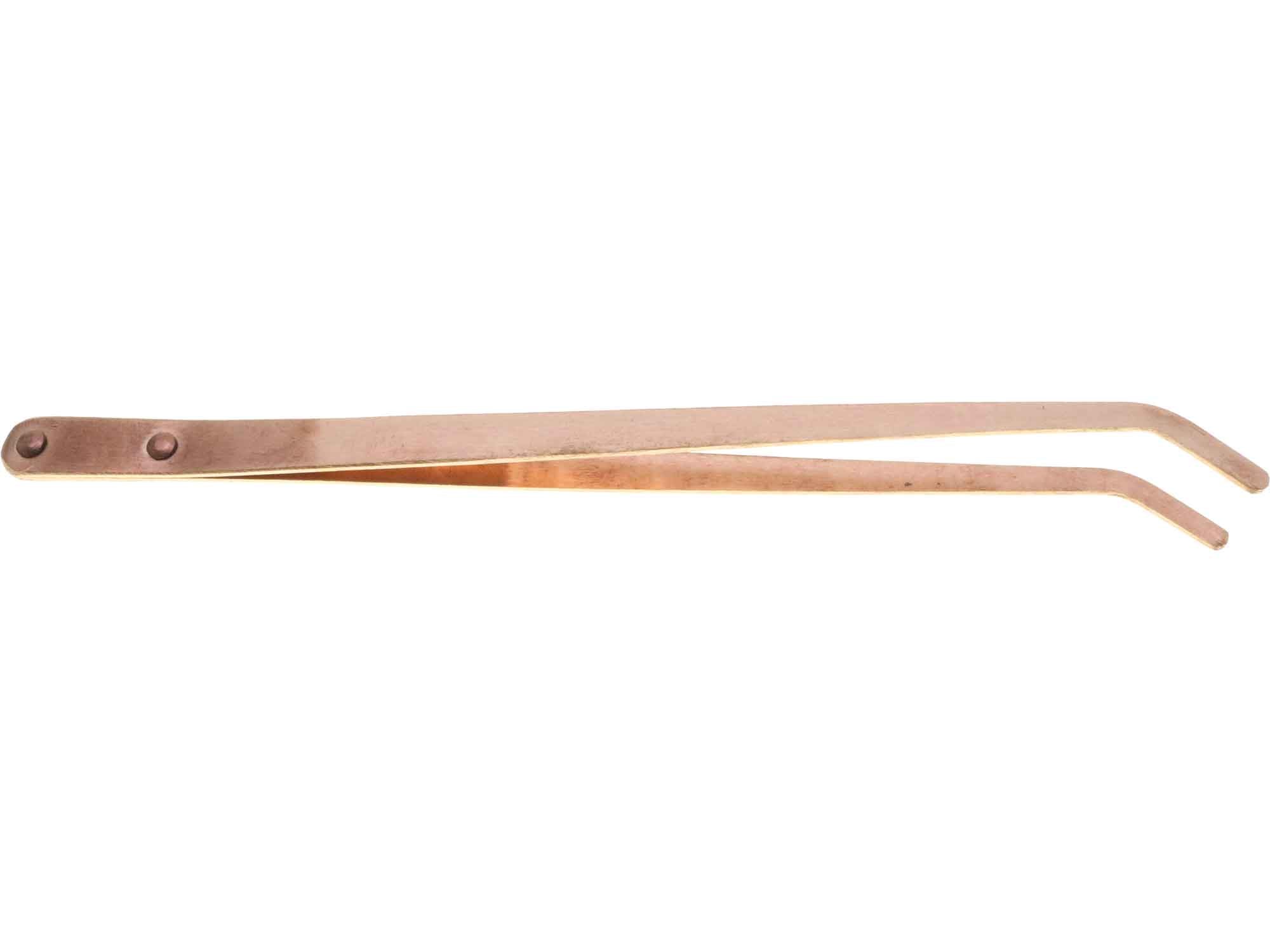 8.5 inch Copper Tongs Curved