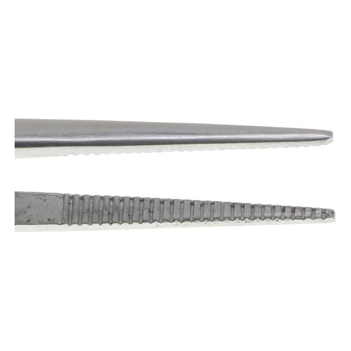 6.25 inch Offset Tweezer Medium Serrated Tip