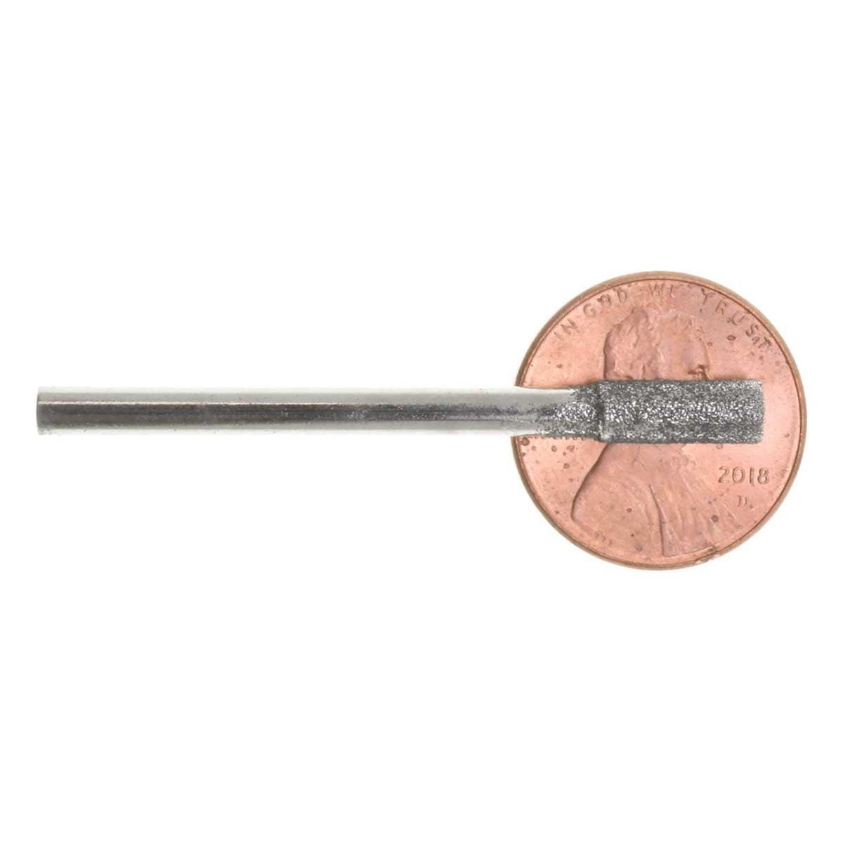 04.0mm 150 Grit Cylinder Diamond Burrs - 2pc - 1/8 inch shank