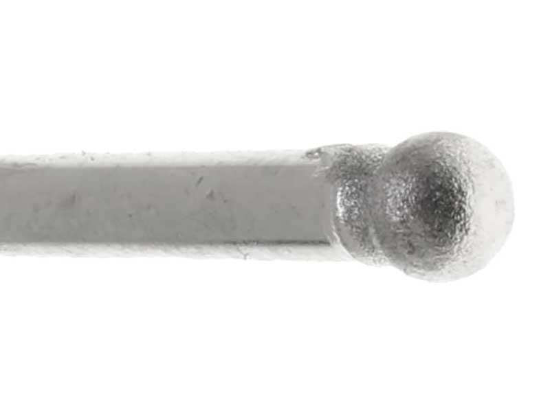 04.0mm - 5/32 inch 400 Grit Round Diamond Burr - 1/8 inch shank