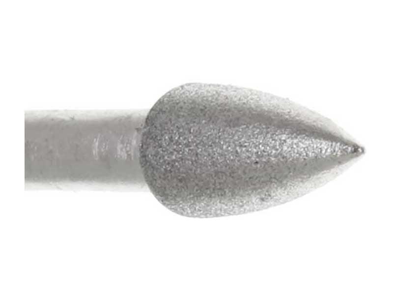 04.9mm - 3/16 inch 600 Grit Flame Diamond Burr - 1/8 inch shank