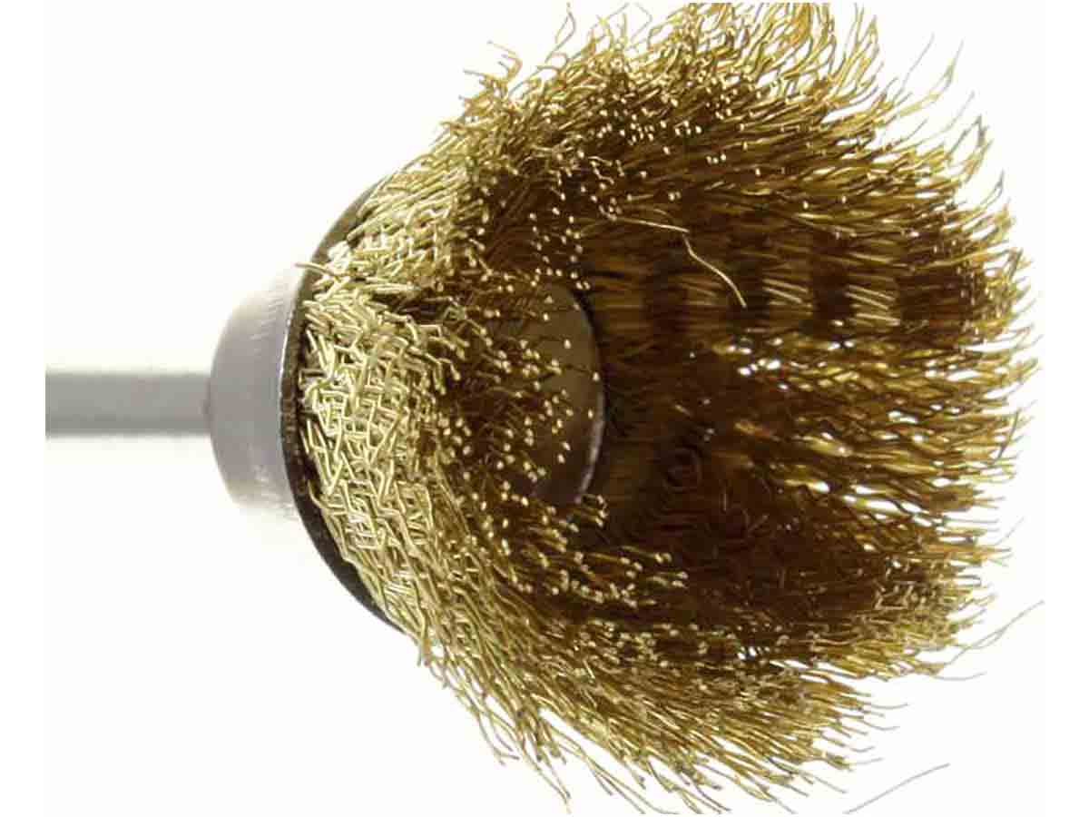 15.9mm - 5/8 inch Brass Cup Brush - 1/8 inch Shank