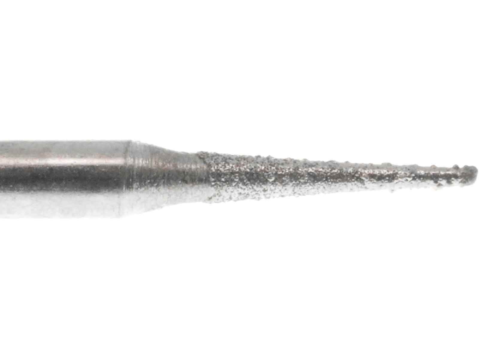 02.4 x 11.4mm 150 Grit Cone Diamond Burr - 1/8 inch shank