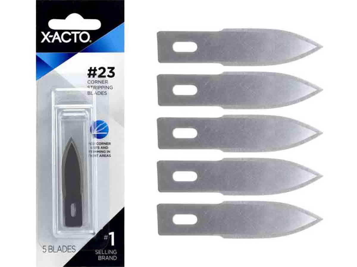 X-ACTO X223 5pc #23 Double Edged Corner Stripping Knife Blades