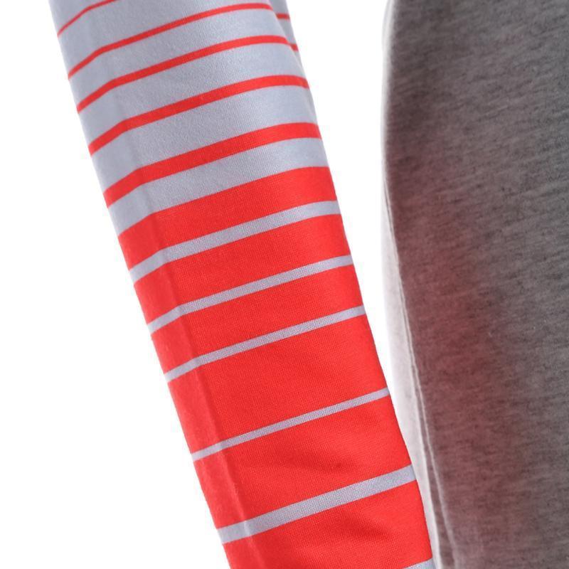 Striped Long Sleeved Patchwork T-Shirts
