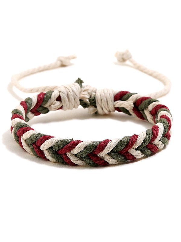 Color Block Braided Rope Bracelet