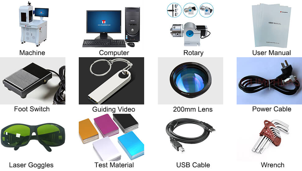 50W laser marking machine packing list