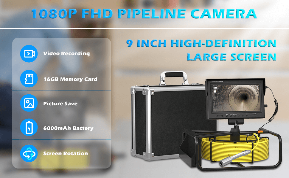 Caméra d'inspection du pipeline DVR WP9603
