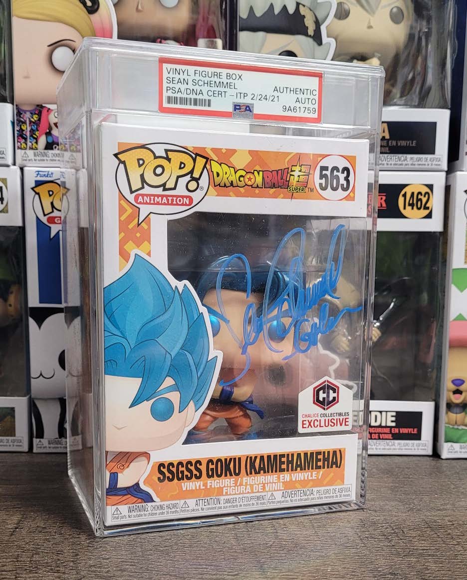  SSGSS Goku [Kamehameha] #563 - Dragon Ball Z Funko Pop! Animation [Signed by Sean Schemmel w/ PSA Cert] 