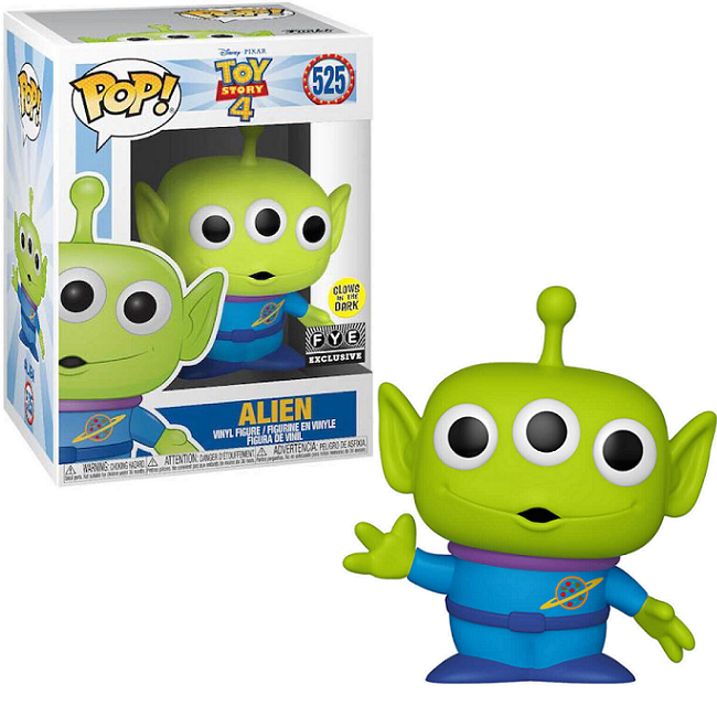  Alien #525 - Toy Story 4 Funko Pop! [Gitd FYE Exclusive] 