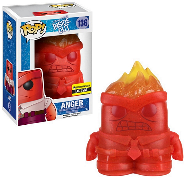  Anger #136 - Disney Inside Out Funko Pop! [Flaming Crystal] [EE Exclusive] 