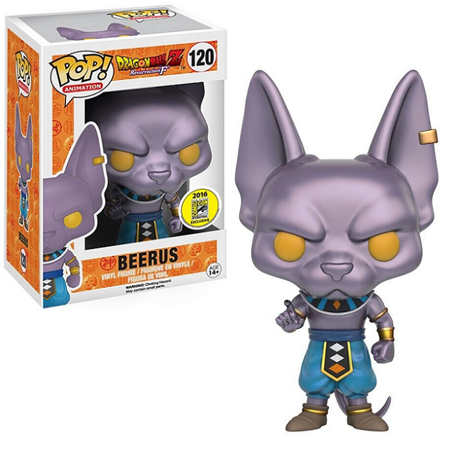  Beerus #120 - Dragon Ball Z Resurrection F Funko Pop! Animation [Metallic 2016 SDCC Exclusive] 