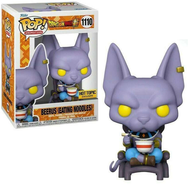  Beerus [Eating Noodles] #1110 - Dragon Ball Super Funko Pop! Animation [Hot Topic Exclusive] 