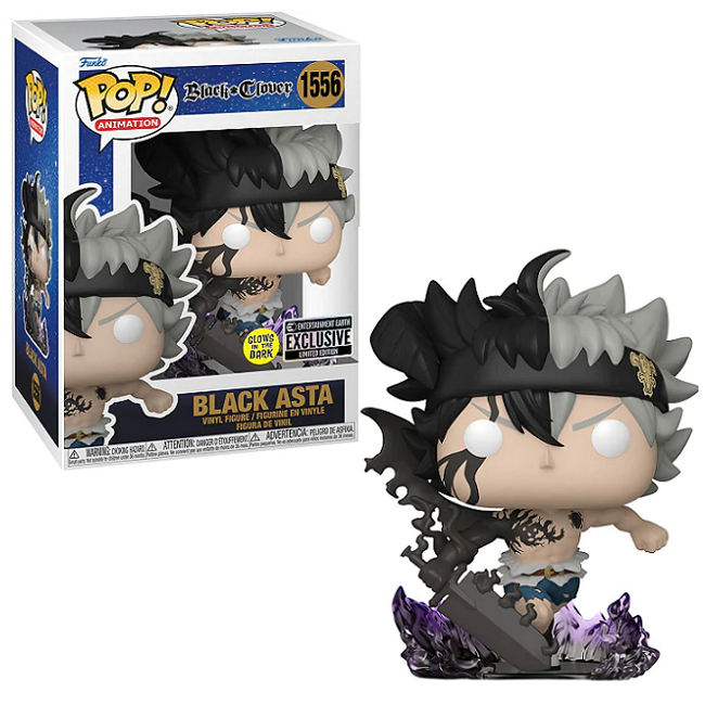  Black Asta #1556 - Black Clover Funko Pop! Animation [GITD EE Exclusive] 