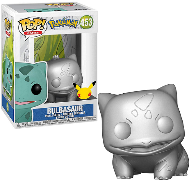  Bulbasaur #453 – Pokemon Funko Pop! Games [Silver Metallic] 