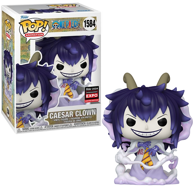  Caesar Clown #1584 - One Piece Funko Pop! Animation [2024 Entertainment Expo Shared Exclusive] 