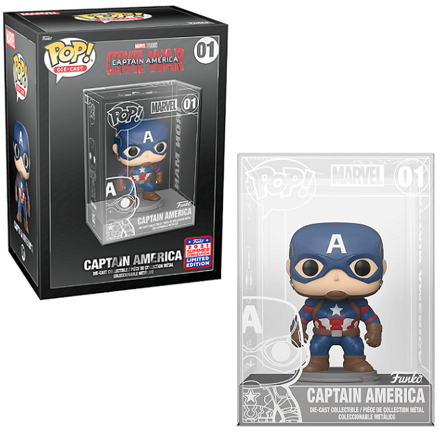  Captain America #01 – Civil War Funko Pop! Die-Cast [2021 Summer Convention Limited Edition] [Opened] 