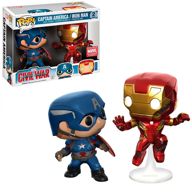  Captain America & Iron Man - Civil War Funko Pop! [Marvel Collector Corps Exclusive] 