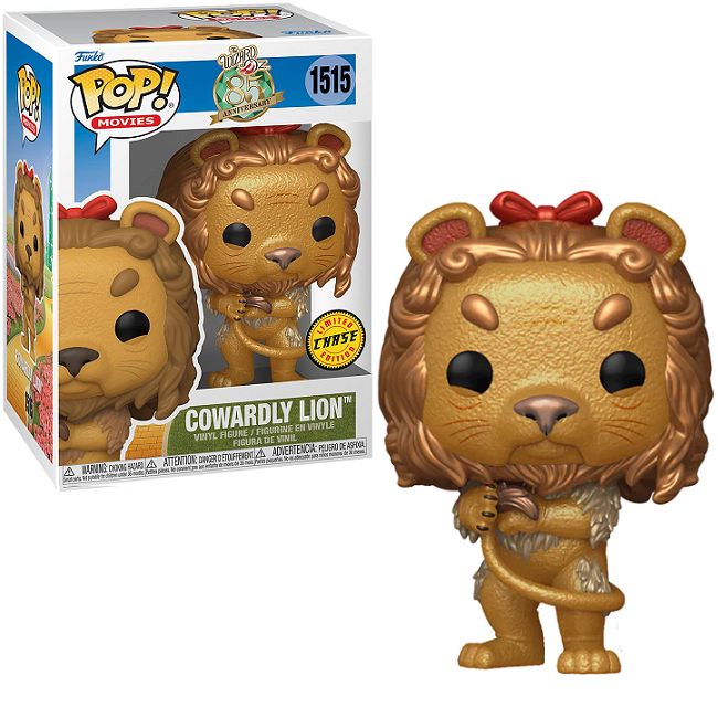  Cowardly Lion #1515 - The Wizard of Oz 85th Funko Pop! Movies [Metallic Chase] 
