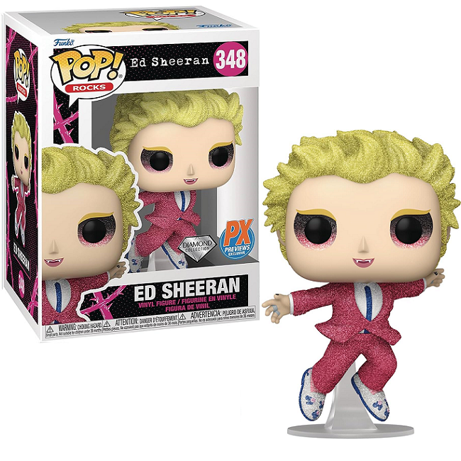  Ed Sheeran #348 - Ed Sheeran Funko Pop! Rocks [Bad Habits] [Diamond Px Exclusive] 