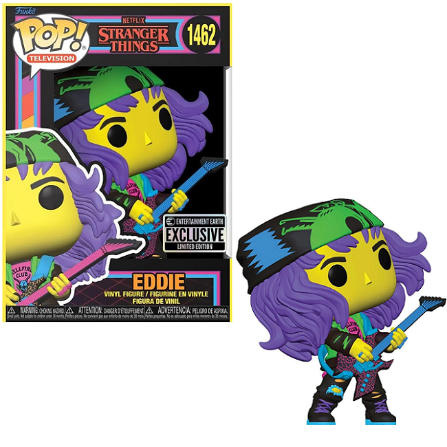  Eddie with Guitar #1462 - Stranger Things Funko Pop! TV [Blacklight EE Exclusive] 