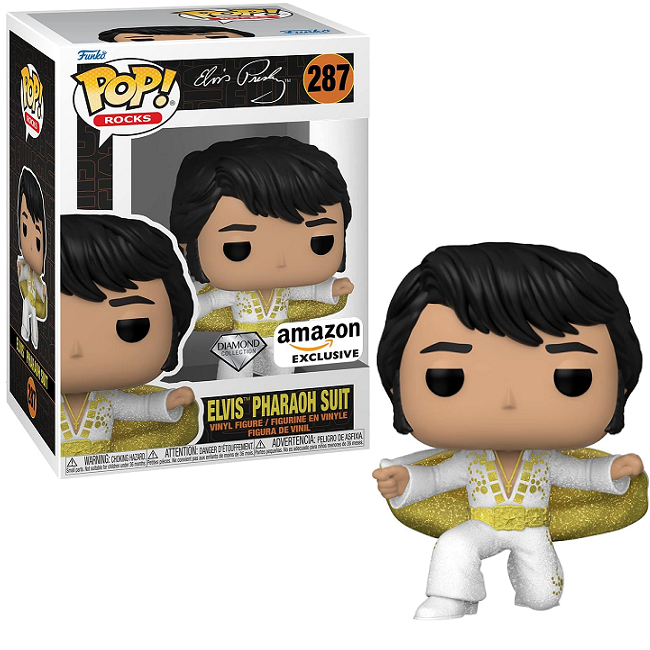  Elvis Pharaoh Suit #287 - Elvis Presley Funko Pop! Rocks [Diamond Amazon Exclusive] 