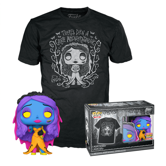  Emily - Corpse Bride Funko Pop! & Tee [Black Light Size-L] 