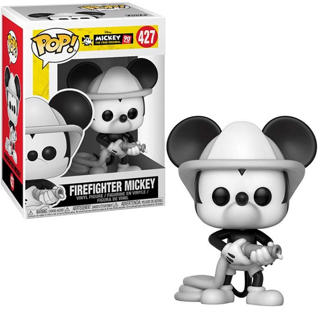  Firefighter Mickey #427 - Mickey's 90th Funko Pop! [B&W] 