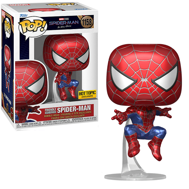  Friendly Neighborhood Spider-Man #1158 - Spider-Man No Way Home Funko Pop! [Hot Topic Exclusive] 