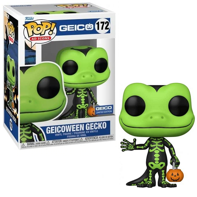  Geicoween Gecko #172 - Geico Funko Funko Pop! Ad Icons [Green Geico Limited Edition] 