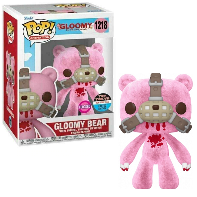  Gloomy Bear #1218 - Gloomy The Naughty Girzzly Funko Pop! Animation [Flocked Toy Tokyo NYCC 2022] 