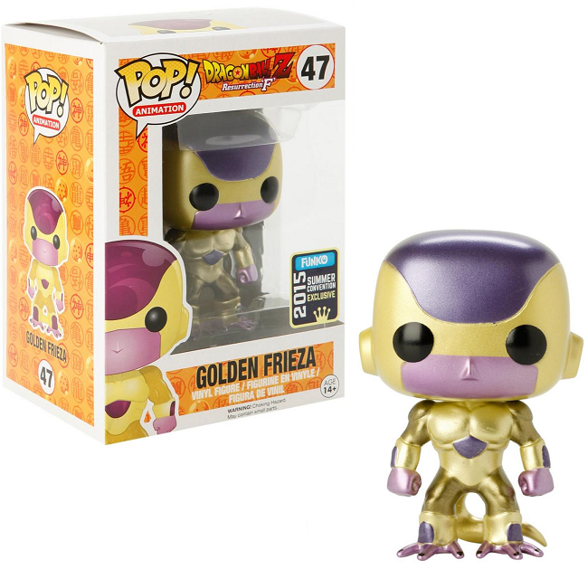  Golden Frieza #47 - Dragon Ball Z Funko Pop! Animation [Metallic Black Eyes 2015 Summer Convention Exclusive] 
