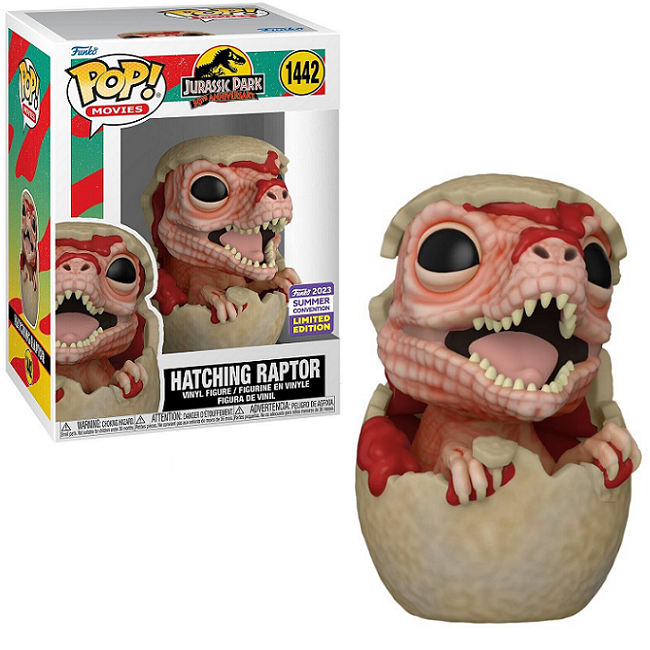  Hatching Raptor #1442 - Jurassic Park Funko Pop! Movies [2023 Summer Convention Limited Edition] 