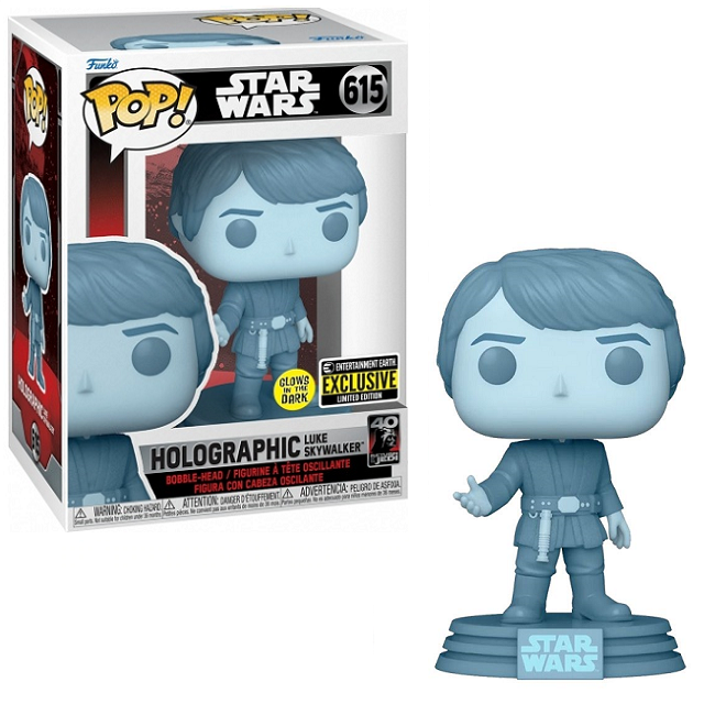  Holographic Luke Skywalker #615 - Return of the Jedi 40th Funko Pop! [Gitd EE Exclusive] 