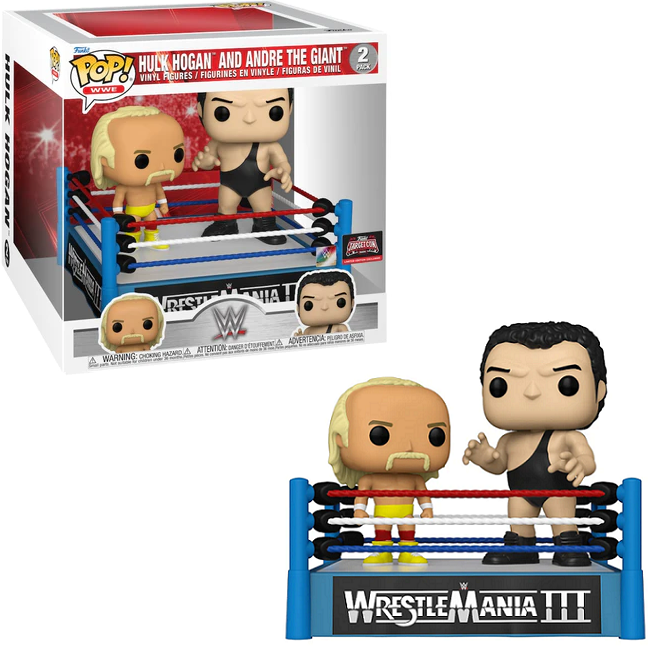  Hulk Hogan & Andre The Giant - Wrestelmaina III Funko Pop! WWE [TargetCon Exclusive] 