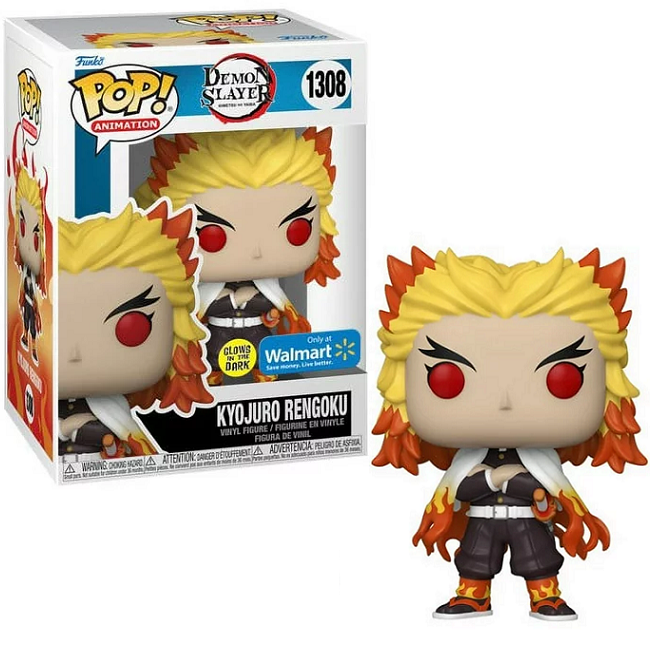  Kyojuro Rengoku #1308 - Demon Slayer Funko Pop! Animation [Gitd Walmart Exclusive] 
