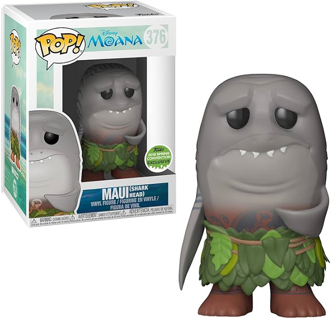  Maui [Shark Head] #376 - Moana Funko Pop! [2018 Spring Convention Exclusive] 