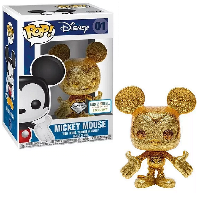  Mickey Mouse #01 - Disney Funko Pop! [Diamond Gold B&N Exclusive] 
