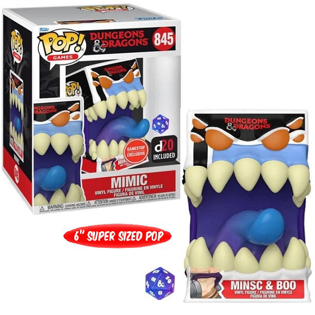  Mimic #845 - Dungeons & Dragons Funko Pop! Games [D20 Included] [6-Inch GameStop Exclsuive] 