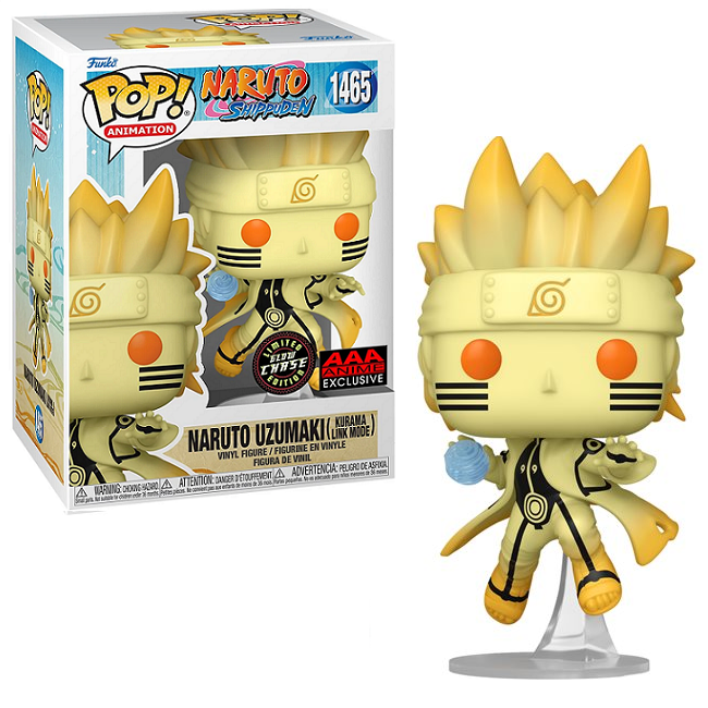  Naruto Uzumaki [Kurama Link Mode] #1465 - Naruto Shippuden Funko Pop! Animation [Gitd AAA Exclusive Chase] 