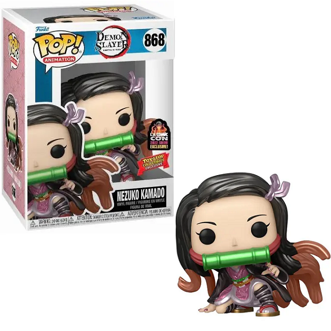  Nezuko Kamado #868 - Demon Slayer Funko Pop! Animation [Metallic LA Comic Con - Toy Stop Exclusive] 